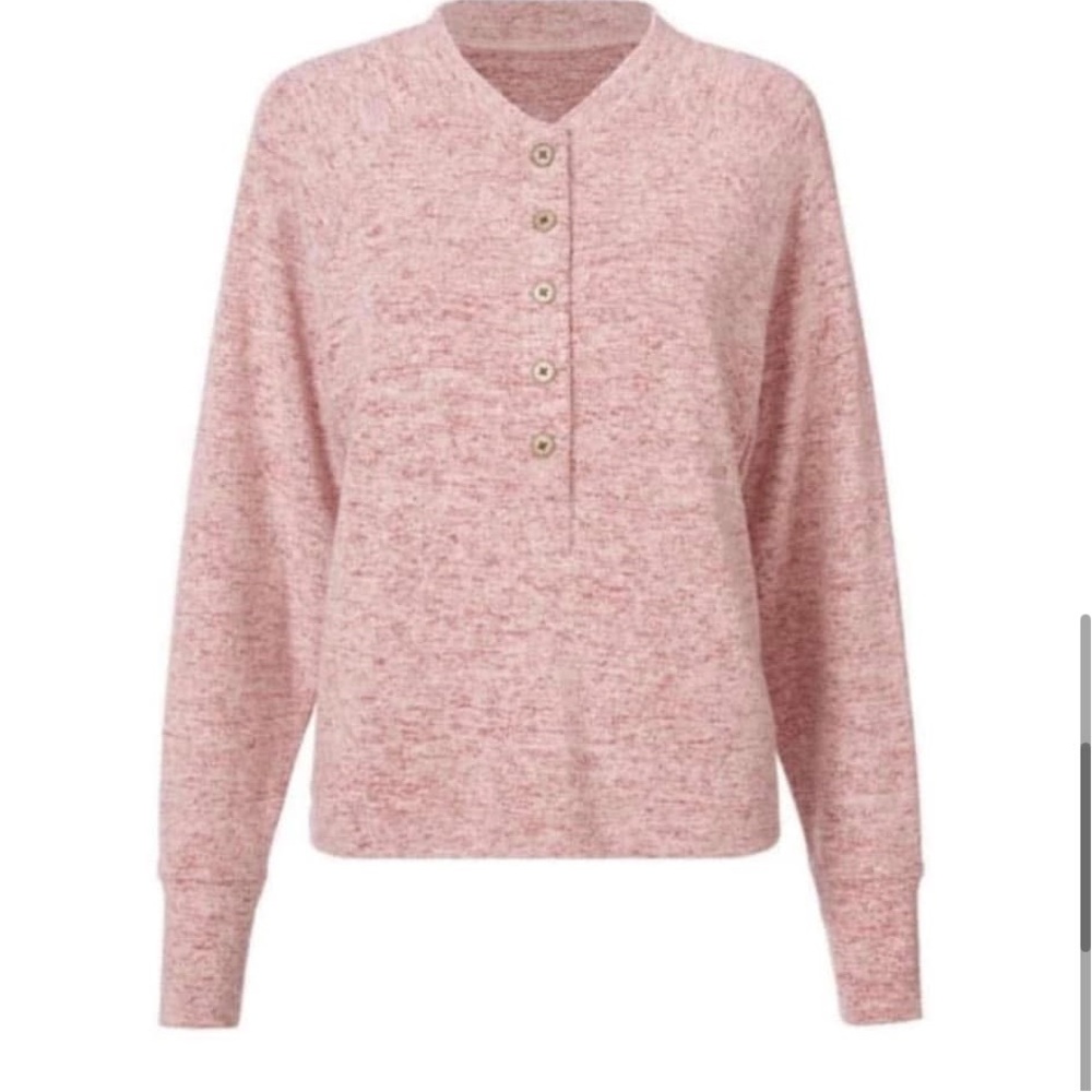 CAbi #4200 Henley Marled Pink Pullover. Size XS. NWT. - Picture 4 of 7